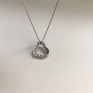 David Yurman cable open heart necklace